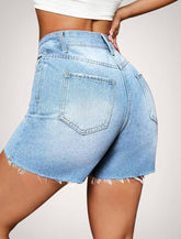 Women High Waisted Jean Shorts